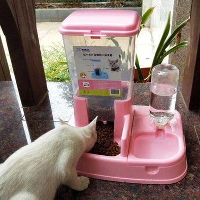 Detachable Automatic Pet Feeder Cat Dog Drinking Bowl Food Dispenser Bottle Feeding Tool
