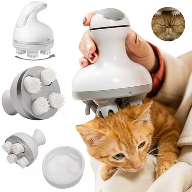 Pet Cats Dogs Paw Head Electric Massager Roller Relaxation USB Charging Shiastu Massage Comfort Manual Grooming Supplies Home