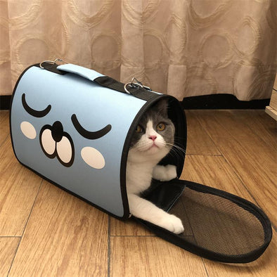 Pet Messenger Carrier Bags Cat Dog Shoulder Backpack Bag Outdoor Travel Cat Carrier Foldable Breathable Small Pet Handbag S/M/L