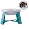 Pet Bowls 2 In 1 Pet Food Water Feeder Creative Antislip Cat Feeding Bowl Cat Food Bowl With Iron Stand Pet Feeding Supplies
