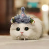 Pet Cat Dress Up Lace Head Accessories Pet Headband Lace Flower Hat Cat Headband Cat Headdress Pet Costume For Kitten