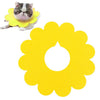 1Pc Cute Flower Shape Pet Cat Recovery Collar Pet Cat Dog Sun Flower Felt Saliva Towel Cats Dog Collar Pet Clothing Accessories