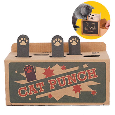 Funny DIY Mouse Pop Up Puzzle Cat Toys Pet Punch Scratch Toy Interactive Mole Mice Game Toy For Cats Treat Exercise Training