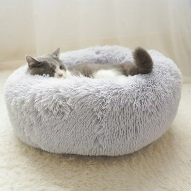 Warm Fleece Pet Lounger Cushion Soft Plush Round Pet Bed Nest For Small Medium Large Dogs & Cat Winter Dog Kennel Puppy Mat Bed