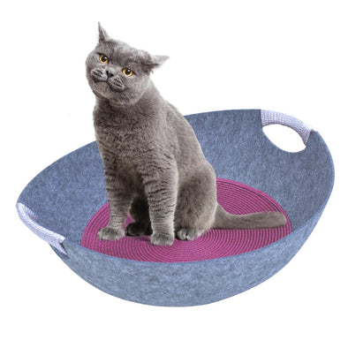 Creative Felt Cat Dog Sleeping Bed Pet House Nest Warm Pet Bed Nest Cat Basket With Cushion Four Seasons Universal Pet Supplies
