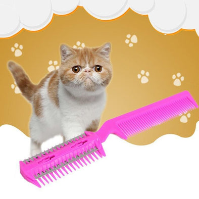 Hair Remover Pet Hair Trimmer Comb Cutting Cut Dog Cat With 4 Blades Grooming Razor Thinning Hairbrush Comb Products For Cats