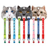 3PCS Pet Collar Adjustable Fashion Colorful Cartoon Solid Color Printing Cat Dog Collar With Bell Pet Accessories Style Random