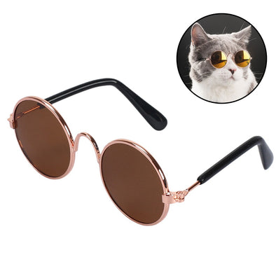 Mini Personality Trend Pet Sunglasses Creative Fashion Metal Classic Cat Sunglasses Pet Glasses For Cat Pet Clothing Accessories