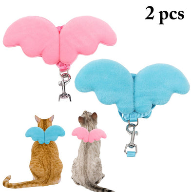2 Sets Valentine'S Day Angel Wings Pet Leash Harness Angel Wing Adjustable Cat Leash With Harness For Dogs 2019 New Arrive