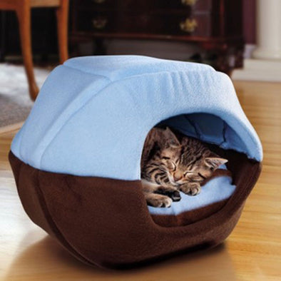 Foldable Soft Warm Winter Cat Dog Bed House Animal Puppy Cave Sleeping Mat Pad Nest Kennel Pet Supplies Hot Sale