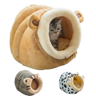 Winter Warm Cat Cave House Pet Bed Pet Dog House Lovely Soft Suitable Pet Cushion Cat Bed House Dog Sleeping Nest Kennel