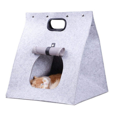 Multi-functional Pet Bed Felt Puppy Cat Washable Collapsible Cat Bed House Warm Nest For Cat Portable Carrier Bag Outdoors