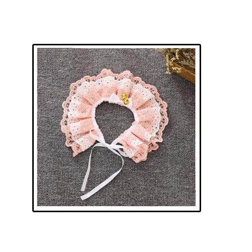 Pet Cat Dog Lace Bibs Scarf Collar Cute Princess Dress Up Adjustable Puppy Decoration Cat  Lace Small Bell Accessories Hot Sale