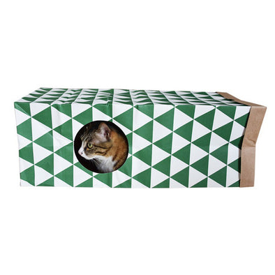 1 Pcs Paper Bag Tunnel Creative Interactive Kraft Paper Cat Tunnel Cat Paper House Pet Toy Cat Supplies