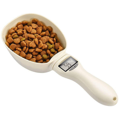 Pet Food Weighing Measuring Spoon Pet Food Scoop Plastic Creative LCD Display Measuring Spoon Dog Cat Food Spoon Pet Feeder
